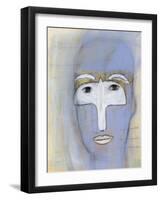 Woman with a dove over her eyes-Marie Bertrand-Framed Giclee Print