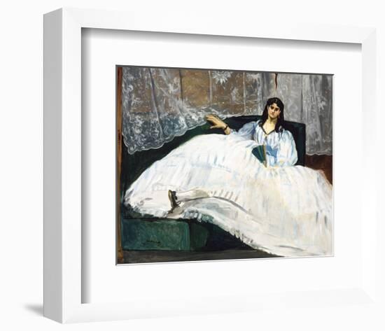 Woman with a Fan, 1862-Edouard Manet-Framed Giclee Print