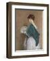 Woman with a Fan, 1871 (Pencil and W/C on Paper)-John Dawson Watson-Framed Premium Giclee Print