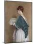 Woman with a Fan, 1871 (Pencil and W/C on Paper)-John Dawson Watson-Mounted Premium Giclee Print