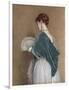 Woman with a Fan, 1871 (Pencil and W/C on Paper)-John Dawson Watson-Framed Giclee Print