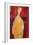 Woman with a Fan, 1919-Amadeo Modigliani-Framed Giclee Print