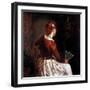 Woman with a Fan, 19Th Century (Painting)-Filippo Palizzi-Framed Giclee Print