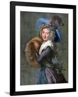 Woman with a Fur Muff, 1892-Elisabeth Louise Vigee-LeBrun-Framed Giclee Print