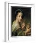 Woman with a Glass of Wine-Philippe Mercier-Framed Giclee Print