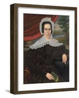 Woman with a Green Book (Louisa Gallond Cook), 1838-Erastus Salisbury Field-Framed Giclee Print