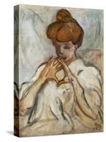 Woman with a Hair Chignon; Femme Au Chignon, (Oil on Canvas)-Louis Valtat-Stretched Canvas