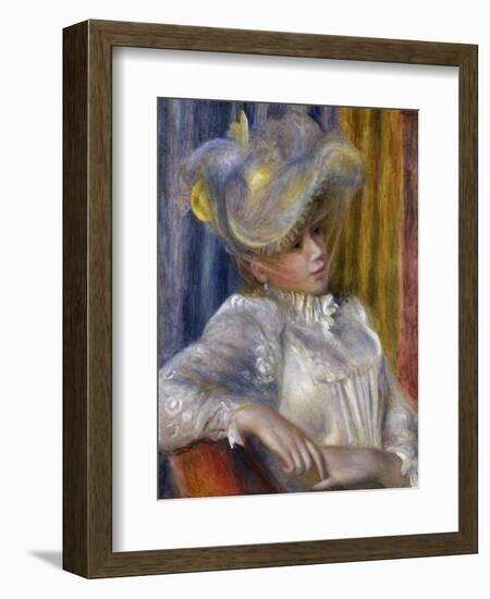 Woman with a Hat (Femme Au Chapea), 1891-Pierre-Auguste Renoir-Framed Giclee Print