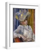 Woman with a Hat (Femme Au Chapea), 1891-Pierre-Auguste Renoir-Framed Giclee Print