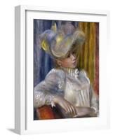 Woman with a Hat (Femme Au Chapea), 1891-Pierre-Auguste Renoir-Framed Giclee Print