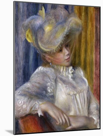 Woman with a Hat (Femme Au Chapea), 1891-Pierre-Auguste Renoir-Mounted Giclee Print