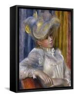 Woman with a Hat (Femme Au Chapea), 1891-Pierre-Auguste Renoir-Framed Stretched Canvas
