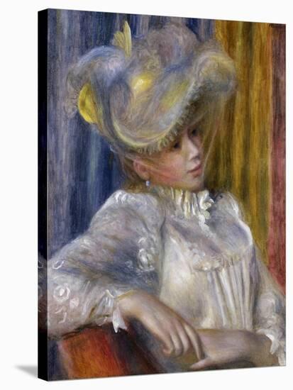 Woman with a Hat (Femme Au Chapea), 1891-Pierre-Auguste Renoir-Stretched Canvas