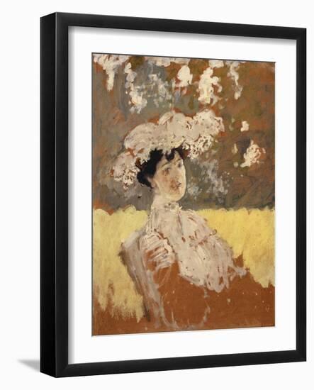 Woman with a Hat; Femme Avec Un Chapeau-Edouard Vuillard-Framed Giclee Print