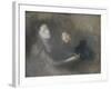 Woman with a Hat (Oil on Canvas)-Eugene Carriere-Framed Giclee Print