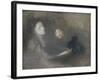 Woman with a Hat (Oil on Canvas)-Eugene Carriere-Framed Giclee Print