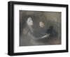 Woman with a Hat (Oil on Canvas)-Eugene Carriere-Framed Giclee Print