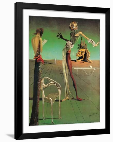 Woman with a Head of Roses-Salvador Dalí-Framed Art Print