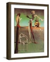 Woman with a Head of Roses-Salvador Dalí-Framed Art Print