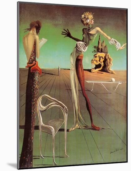 Woman with a Head of Roses-Salvador Dalí-Mounted Art Print