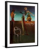 Woman with a Head of Roses-Salvador Dalí-Framed Art Print