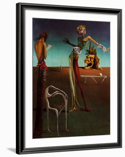 Woman with a Head of Roses-Salvador Dalí-Framed Art Print