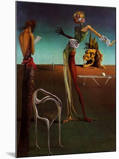 Woman with a Head of Roses-Salvador Dalí-Mounted Art Print