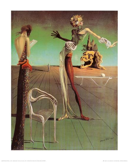 Woman with a Head of Roses-Salvador Dalí-Lamina Framed Art Print