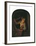 Woman with a Lighted Candle at a Window-Gerard Dou-Framed Giclee Print