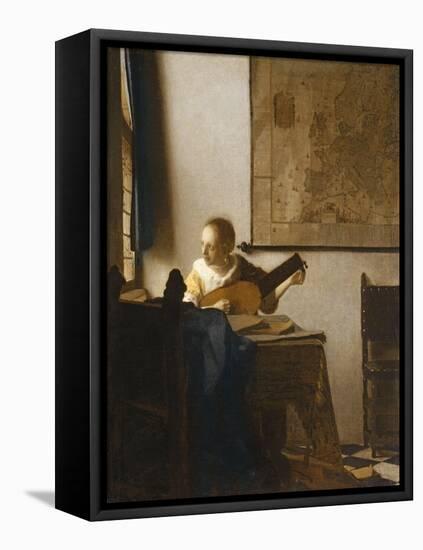 Woman with a Lute, C.1662-1663-Johannes Vermeer-Framed Stretched Canvas