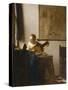 Woman with a Lute, C.1662-1663-Johannes Vermeer-Stretched Canvas