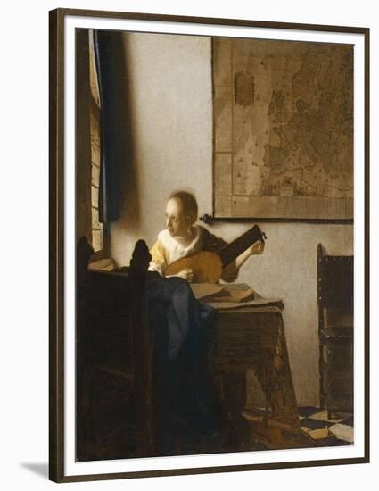 Woman with a Lute, C.1662-1663-Johannes Vermeer-Framed Premium Giclee Print