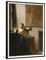 Woman with a Lute, C.1662-1663-Johannes Vermeer-Framed Premium Giclee Print