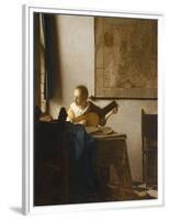 Woman with a Lute, C.1662-1663-Johannes Vermeer-Framed Premium Giclee Print