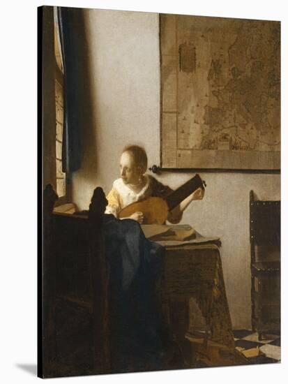 Woman with a Lute, C.1662-1663-Johannes Vermeer-Stretched Canvas