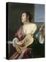 Woman with a Lute-Jan Gerritsz. van Bronckhorst-Stretched Canvas