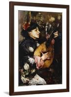 Woman with a Mandolin-Antonio Mancini-Framed Giclee Print