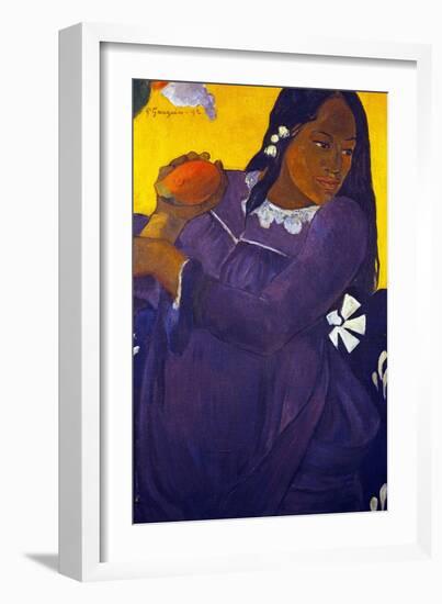 Woman With a Mango-Paul Gauguin-Framed Giclee Print