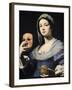 Woman with a Mask-Lorenzo Lippi-Framed Giclee Print