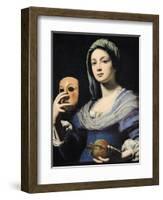 Woman with a Mask-Lorenzo Lippi-Framed Giclee Print