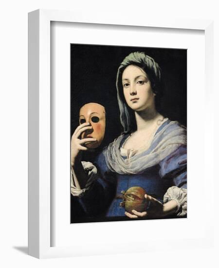 Woman with a Mask-Lorenzo Lippi-Framed Giclee Print