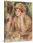 Woman with a Mirror, circa 1915-Pierre-Auguste Renoir-Stretched Canvas