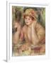 Woman with a Mirror, circa 1915-Pierre-Auguste Renoir-Framed Giclee Print