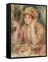 Woman with a Mirror, circa 1915-Pierre-Auguste Renoir-Framed Stretched Canvas