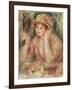 Woman with a Mirror, circa 1915-Pierre-Auguste Renoir-Framed Giclee Print