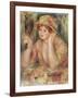 Woman with a Mirror, circa 1915-Pierre-Auguste Renoir-Framed Giclee Print