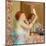 Woman with a Mirror (Femme qui se mire).-Frederick Carl Frieseke-Mounted Poster