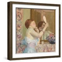 Woman with a Mirror-Frederick Carl Frieseke-Framed Giclee Print