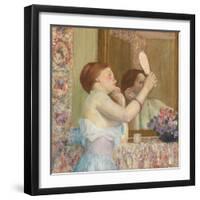 Woman with a Mirror-Frederick Carl Frieseke-Framed Giclee Print