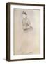 Woman with a Muff, C1883-C1884-Pierre-Auguste Renoir-Framed Giclee Print